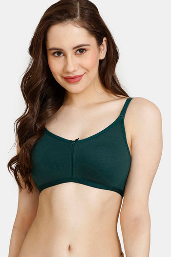 Buy Rosaline Everyday Double Layered Non-Wired 3/4th Coverage T-Shirt Bra - Pine Grove